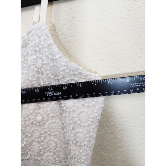 Maurices Dress Womens Large White Rayon Gauze Crochet Lace Maxi Boho NWT - Picture 5 of 8